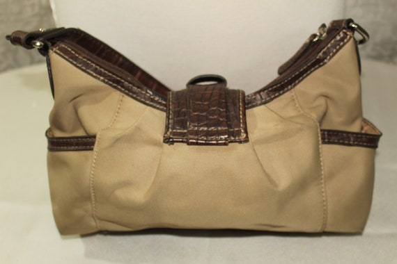 American Living Khaki Handbag Purse | Tan and Bro… - image 4