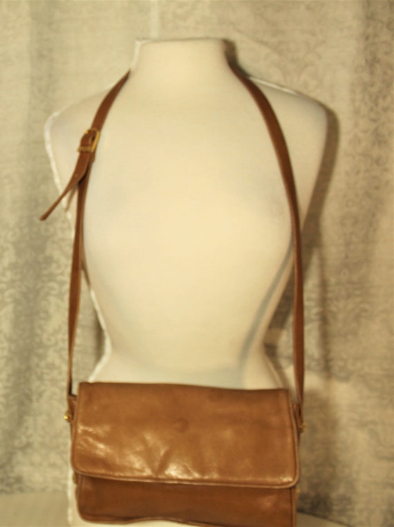 Tignanello Brand Brown Soft Leather Handbag | Vint
