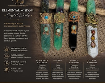 Crystal Double Point Witch Wand: Halloween Costume Accessory