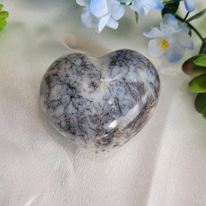 Amazing Dendritic Opal Crystal/ Heart Shape Dendritic Opal/ 2.4&quot;