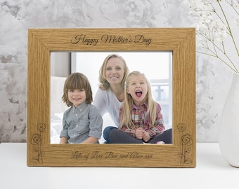 Happy Mother's Day | Personalised Engraved Photo Frame |  Personalized Engraved Photo Frame