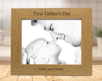 First Father's Day | Personalised Engraved Photo Frame |  Personalized Engraved Photo Frame