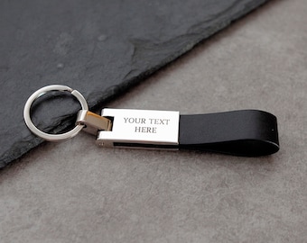 Personalised keyring leather key chain new metal | keyring holder accessories gift