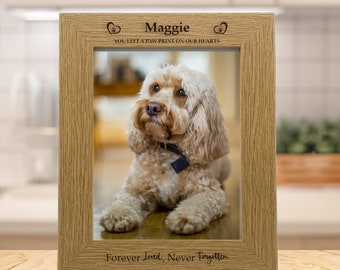 Dog Memorial Photo Frame Keepsake | Cat Memorial Photo | Personalised Dog Memorial Photo Frame Keepsake |  Pet Keepsake for Gift