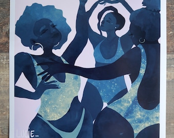 Dancing Queens Illustration / Danse / femmes / décoration Self love / Power