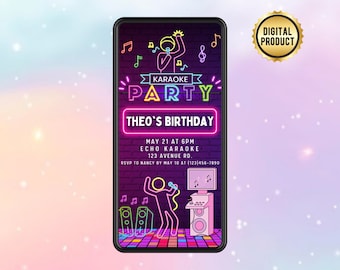 Karaoke Party Digital Invitation