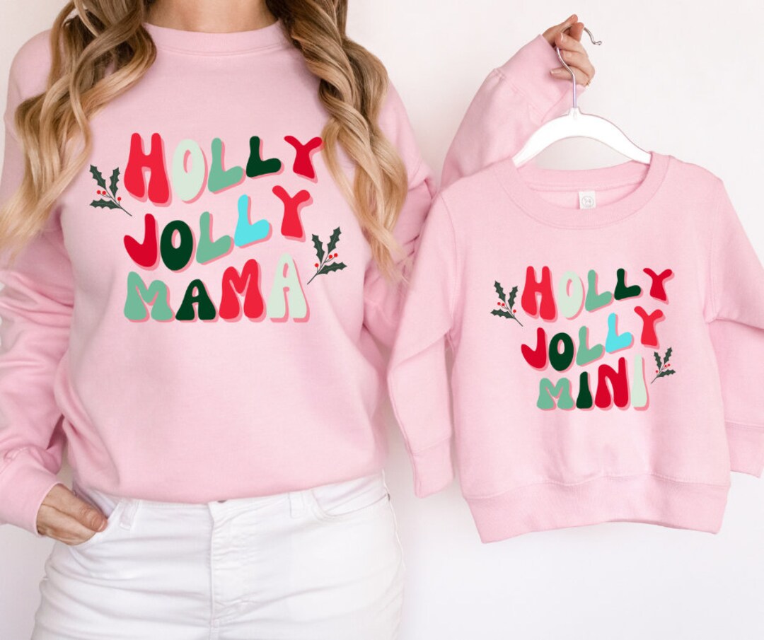 Holly Jolly Mama and Mini PNG Files - Etsy
