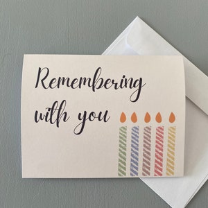 Carte d'anniversaire - soutien en cas de deuil - condoléances - carte de condoléances - cadeau de condoléances - carte de voeux - carte de deuil - perte et souvenir