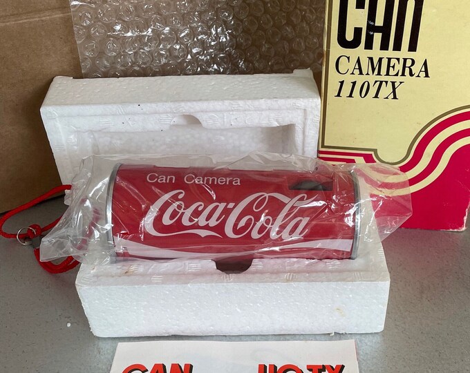 Vintage Coca Cola Camera 110 Can Shaped by EIKO Brand C.1977 New in