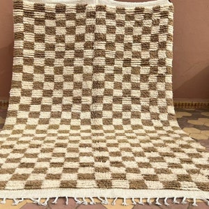 Berber checkered rug  checkerboard rug Moroccan Rug  Handmade Rug  Checkered rug  Rug Area  Rug Living Room  Kids room  Rug  Check Runner