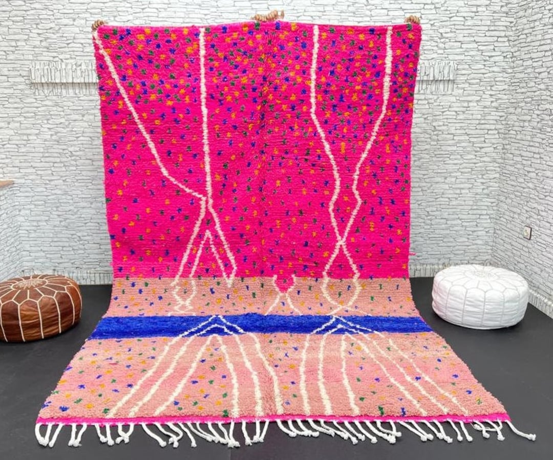 Moroccan Rug Pink Solid Rug Morocco Rug Berber Rug Etsy