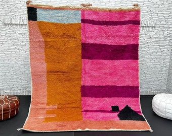 Alfombra marroquí rosa, alfombras para salón, alfombra bereber, alfombra marroquí, alfombras de suelo, alfombra marroquí personalizada, alfombra de lana