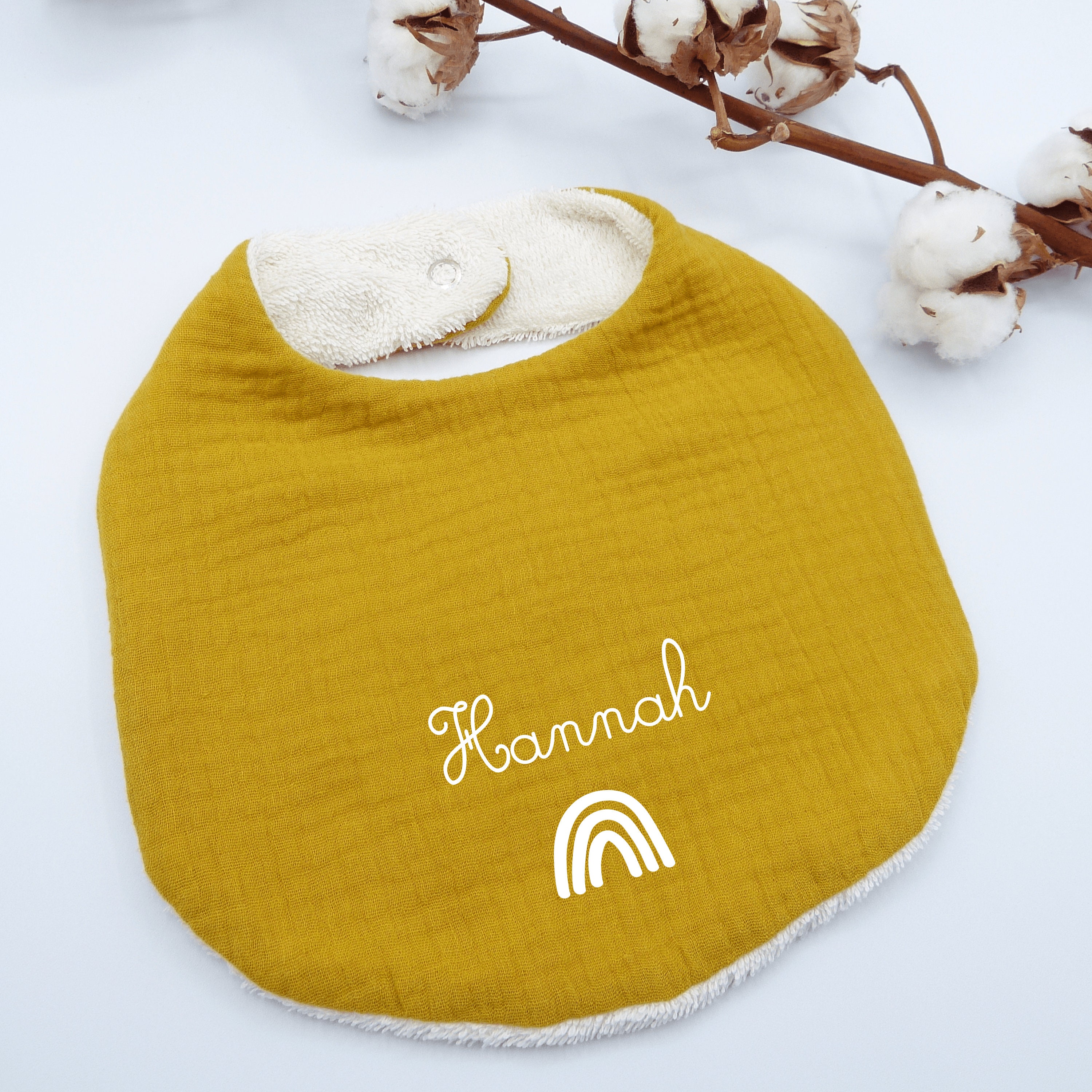 Grand Bavoir Personnalisé Pour Bébé - Texte "J'peux Pas J'ai Bêtise" - Cadeau Original Et Drôle (0-3 Ans)