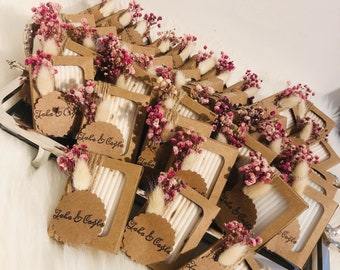 Personalisierte Seife/Gastgeschenke/personalisierte Gastgeschenke/Lavendelseife/Hochzeit/Taufe/Trockenblume/Schleierkraut/Samtgras/Jute