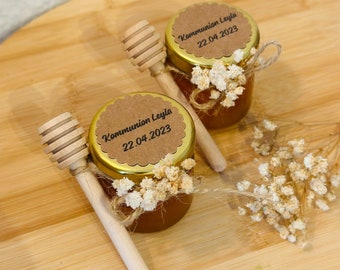 Personalized honey jars/small honey jars/Personalized favors/favors for weddings or other celebrations/honey jars