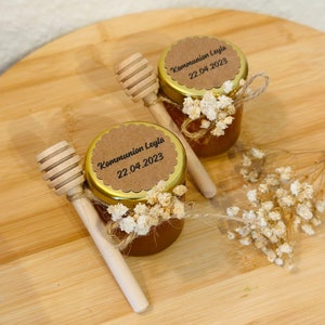 Personalized honey jars/small honey jars/Personalized favors/favors for weddings or other celebrations/honey jars