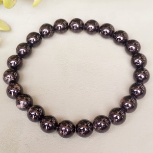 Authentic Black Tourmaline Bracelet, Gemstone Bracelet, Beaded Bracelet Natural Tourmaline Bracelet 8MM Bracelet Gift for Men’s & Women’s .