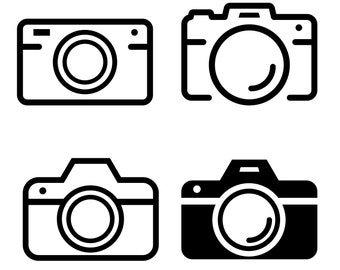 Camera Outline Clipart Bundle - Camera Graphic - Camera Clipart - Camera SVG - Camera Icon - Photograph - Photography SVG - photographer SVG
