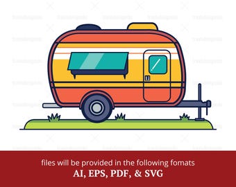 camping graphics rv camping svg camper pdf rv svg file vintage travel rv campground motorhome vector camper vector tiny house glamping van