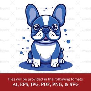Pies SVG, Buldog Francuski SVG, Frenchie Clipart, Frenchie, Sztuka Buldoga Francuskiego, Kreskówkowy Buldog Francuski, Grafika Frenchie, Ilustracja Frenchie