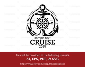 2025 Cruise Group Cruise SVG Cruise Ship Clipart Family Cruise SVG Work Cruise SVG Cruise Ship Decal svg Compass svg Anchor svg
