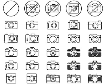 Camera Outline Clipart - Camera Graphic - Camera Clipart - Camera SVG - Camera Icon - Photograph - Photography SVG - photographer SVG