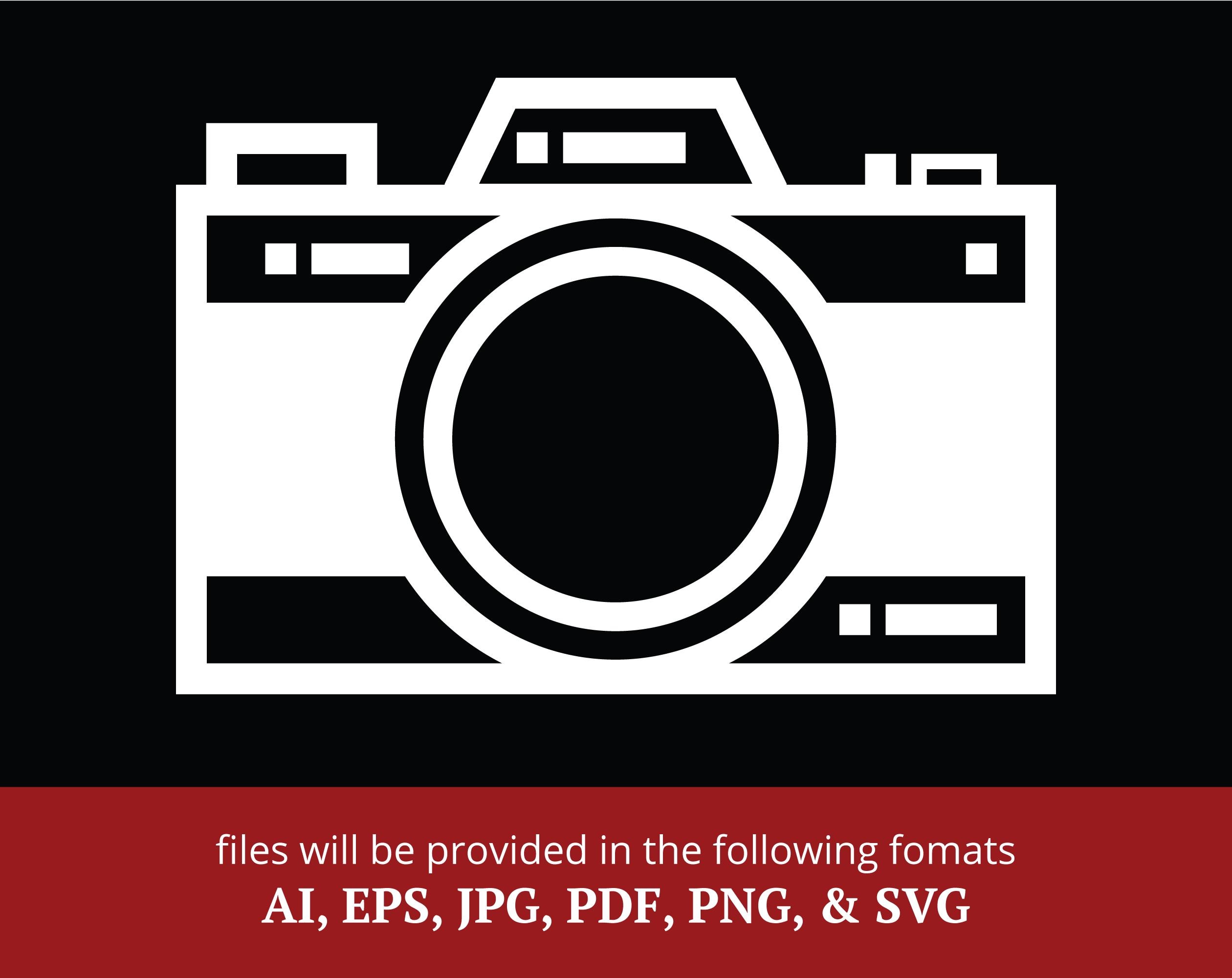 Camera Outline SVG: Transparent Icon Clipart (digital Download) - Etsy