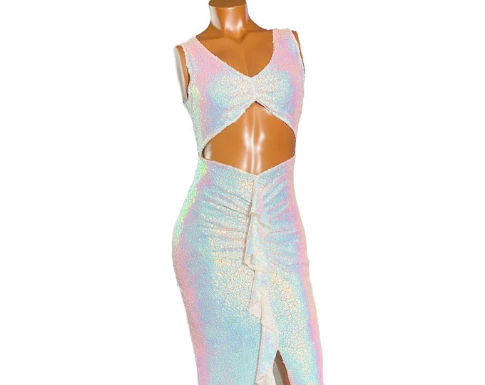 Diamond & Opal Sequin Glamour Gown US size: 6