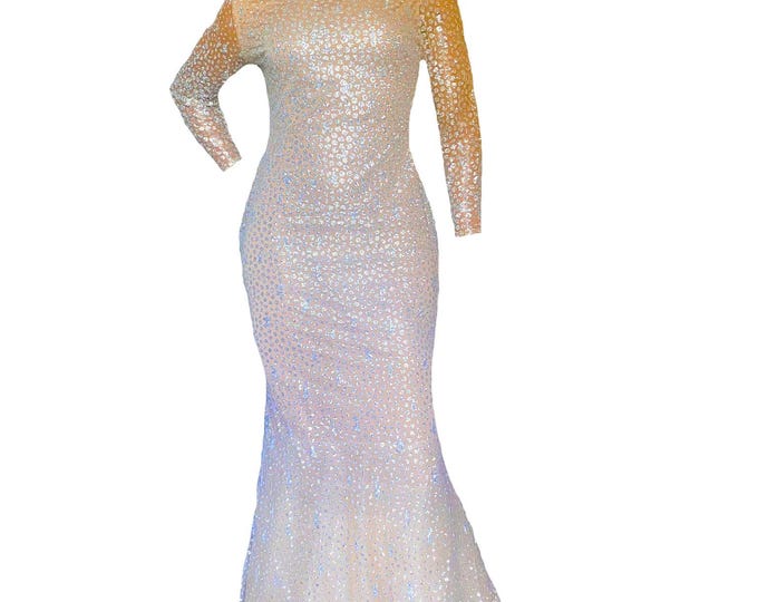 Nude Shimmer Mermaid Gown US size: 6