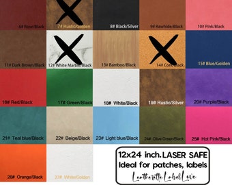 Laserable Sheets for Laser Engraving, Laserable Leatherette 12"x24" (30x60cm), Laser Engraving Supplies, Laserable Supplies and Materials