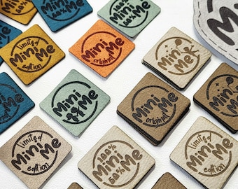 YOUR LOGO tags 50pcs,Custom brushed faux leather labels, kunstleder labels, brushed faux leather tag, personalised tag, custom labels