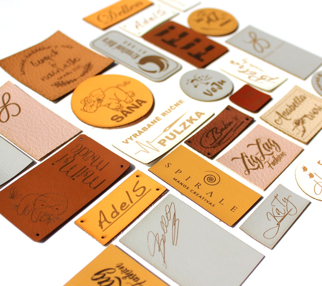 Custom Faux Leather Labels 20pcs Your LOGO Faux Leather Etsy