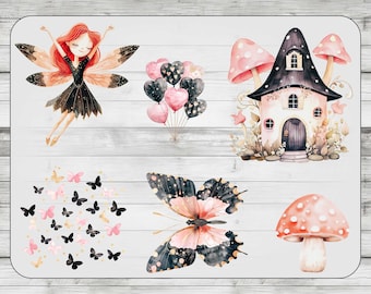 Dtf Transfer, Heat press on T-shirt, Dtf iron on, A4/A5 dtf transfer; fairy, fairy house, dtf; custom dtf transfer