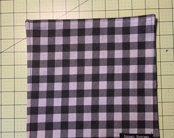 EDC Hank. Cotton and microfiber. Black and grey lumberjack w/ black back.