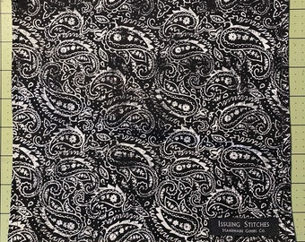 EDC Hank. Cotton and Microfiber. Black and white paisley w/ black back.