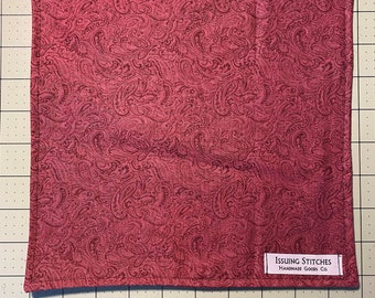 EDC Hank. Cotton and Microfiber. Burgundy paisley w/ burgundy back