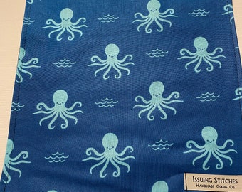 EDC Hank. Cotton and microfiber. Octopus w/ blue back