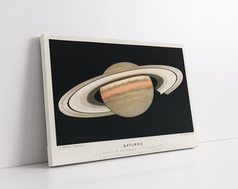 Old Illustration Saturn | Premium Canvas Print | Tempered Glass Wall Art | MDF Print Wall Art | Framed Selection | Ready to Hang