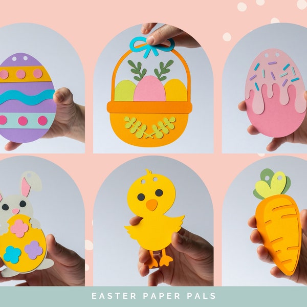 Bastelset für Kinder - Papier do it yourself lustige Dekore für Ostern - Geschenk für Vorschul- und Schulkinder - DIY Frühlingsgirlande