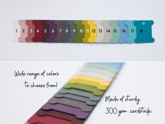 Ensemble de 25 floss de broderie colorés, bobines de carton de fil