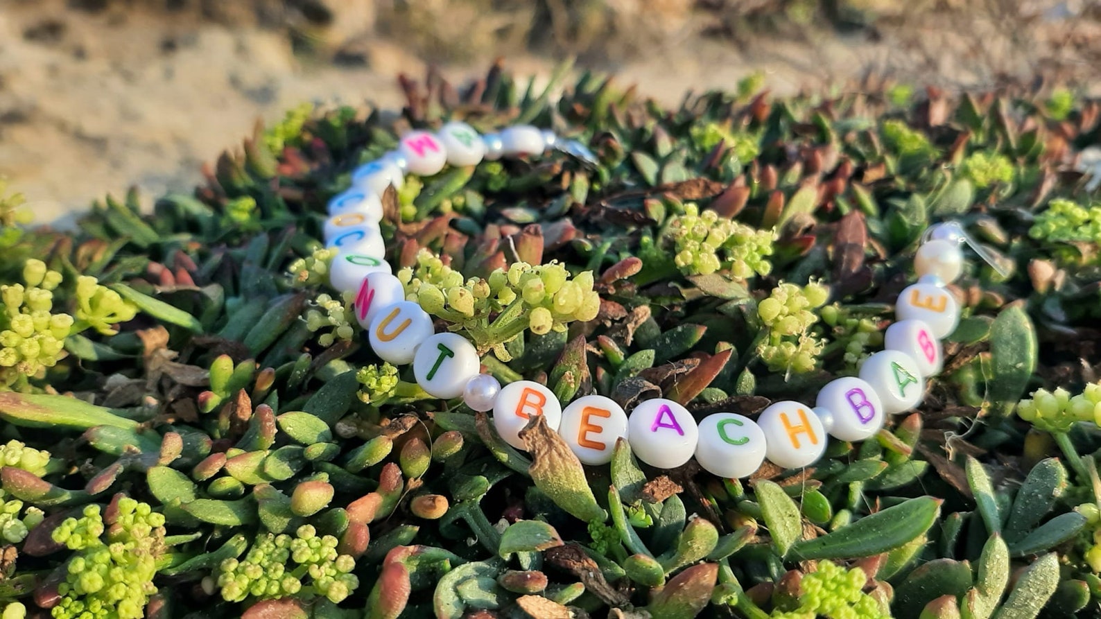 Coconut Girl bracelet with artificial pearls and real pearl Etsy