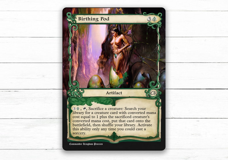 Birthing Pod NSFW Custom Mtg Proxy Card Adventure Style Etsy