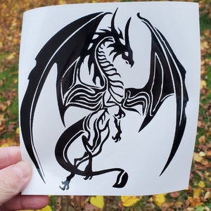Dragon Vinyl Decal, laptop decal, car decal, bumper sticker, window decal