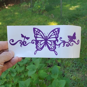 Nature Butterfly, vinyl decal, vinyl sticker, scrapbook, car decal, bumper sticker, filigree, wall decal, window decal, butterfly decal