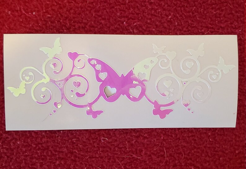 Butterfly Hearts Vinyl Decal Butterfly Decal Butterfly Etsy