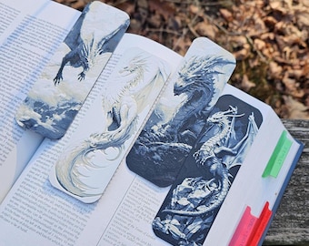 Dragon Fantasy Bookmark Set, book accessories, 3d printed, teacher gift, dragon bookmark