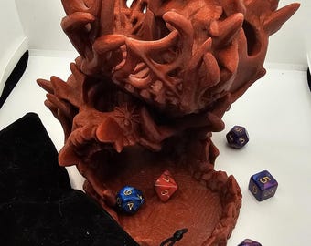 Nightmare Skull Dice Tower, tabletop gaming, tabletop accessory, dice holder, gaming decor, dungeons and dragons