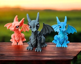 Articulated Baby Dragon, Fidget Toy, Stress Toy, Dragon Toy, Desk Toy, Fidget Dragon