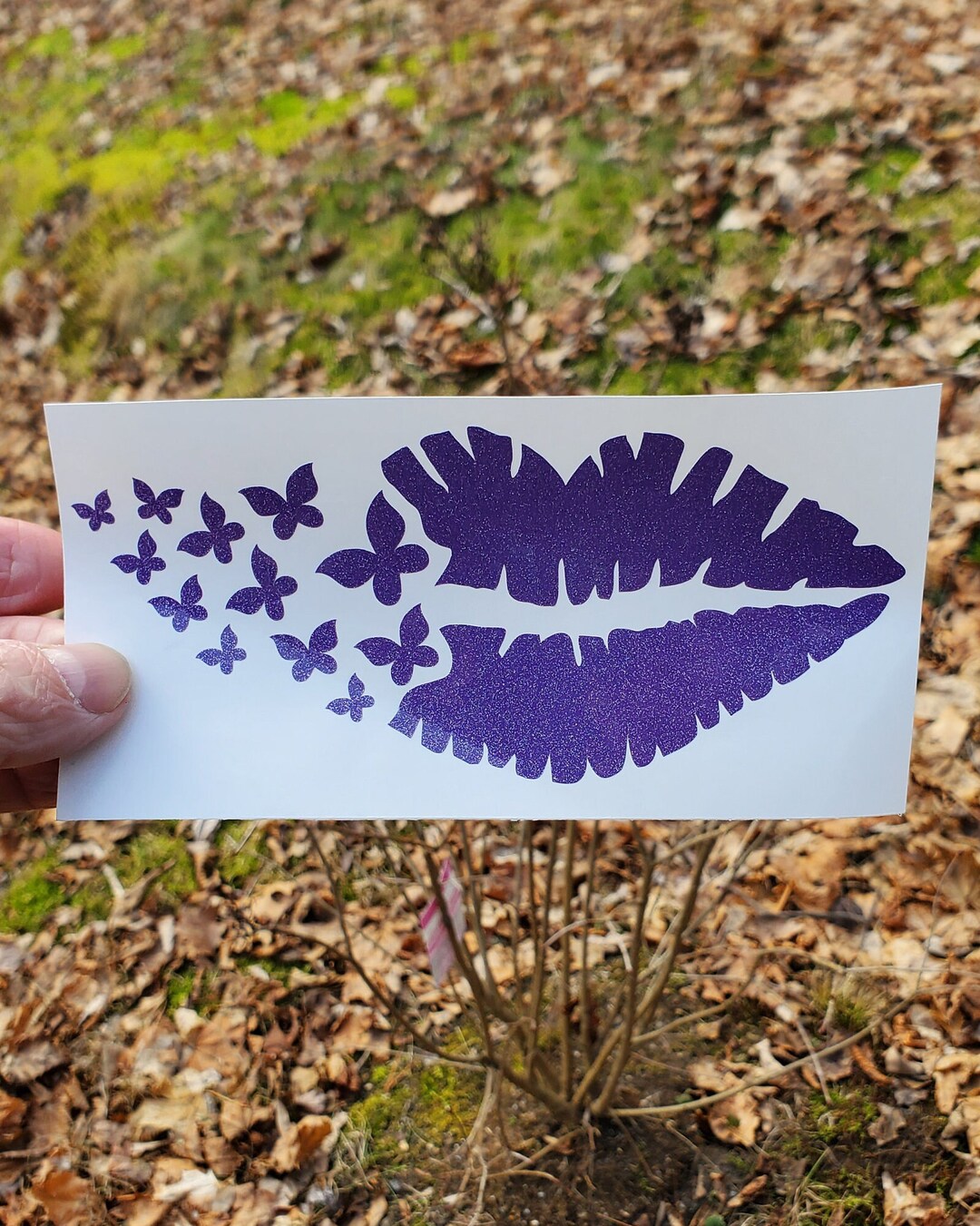 Butterfly Kisses Vinyl Decal, Car Decal, Window Decal, Bumper Sticker