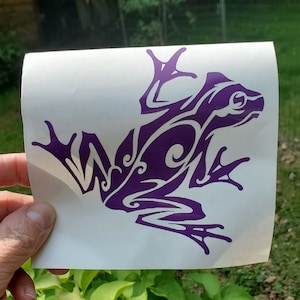 Tribal Frog vinyl decal, car decal, window decal, laptop sticker, vinyl sticker, bumper sticker, frog sticker